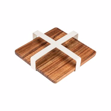 Estia Χαρτοπετσετοθήκη Τετράγωνη ALLURE Μεταλλική Ivory 01-24765