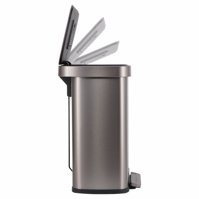 Estia Kados Aporrimmaton FLATOP Soft Close 50lt Mat Inox 45x37.5x57cm 01-31954