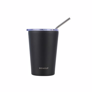 HOMELY Θερμός Mug 400ml MIDNIGHT BLACK 9x8.5x13cm 01-32623