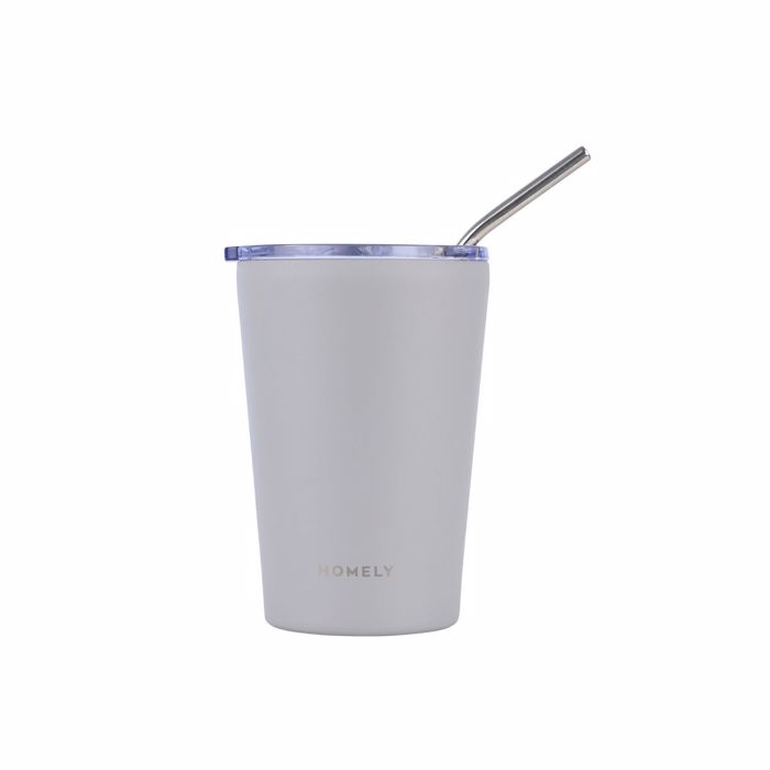 HOMELY Thermos Mug 400ml PEBBLE GRAY 9x8.5x13cm 01-32630
