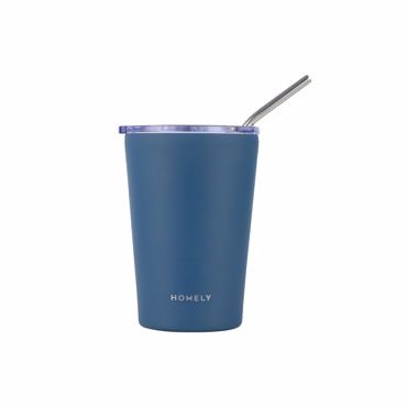 HOMELY Θερμός Mug 400ml INDIGO BLUE 9x8.5x13cm 01-32685