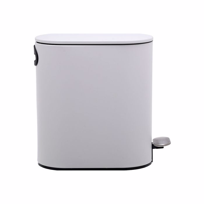 Estia Xartodoxeio Baniou Soft Close Slim Metalliko 5lt Lefko 13.8x28.4x30.5cm 02-14575