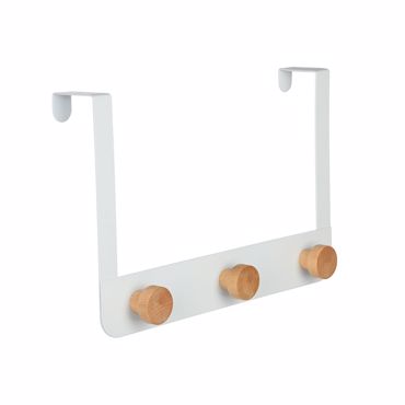 Estia Κρεμάστρα Πόρτας Τριπλή Μεταλλική Λευκή 02-18276