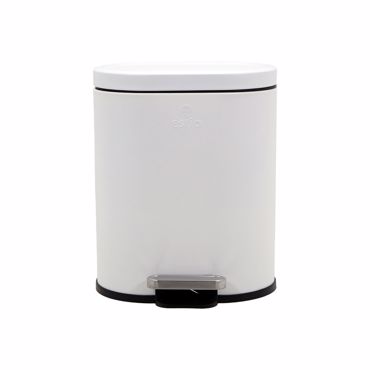 Estia Χαρτοδοχείο Μπάνιου OVOID Soft Close 6lt Λευκό 24.4x21.5x29.4cm 02-21429