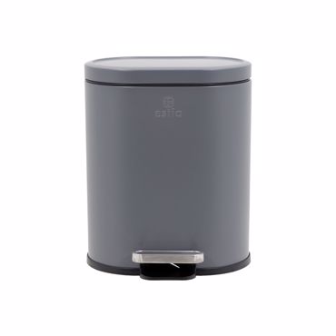 Estia Χαρτοδοχείο Μπάνιου OVOID Soft Close 6lt Γκρι 24.4x21.5x29.4cm 02-21443