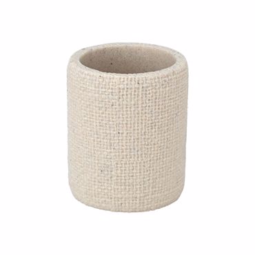Estia Ποτηράκι Μπάνιου Jute Resin Μπεζ Φ7.5x9cm 02-25830