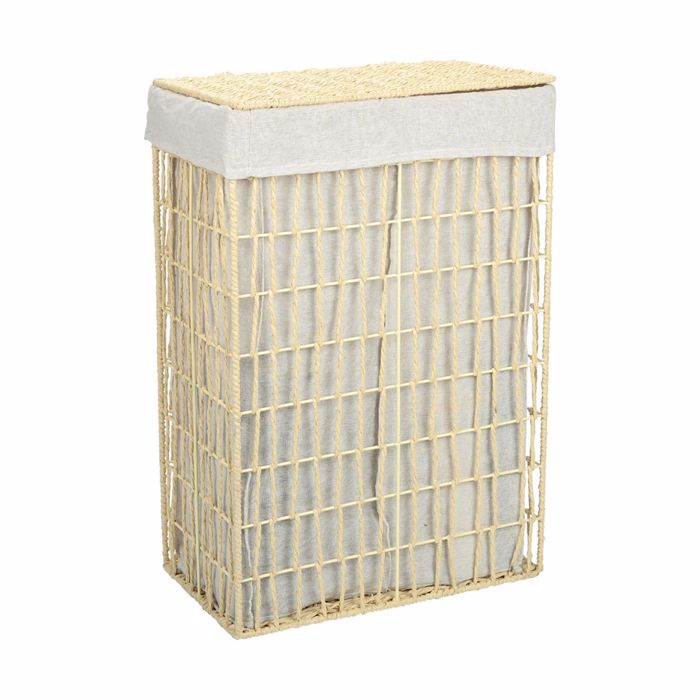 Estia Καλάθι Απλύτων NEST Μπεζ 2 Θέσεων 37x22x55cm 02-28060 Estia Kalathi Apluton NEST Bez 2 Theseon 37x22x55cm 02-28060
