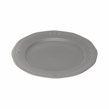 Estia Πιάτο Παρουσίασης Athénée Πορσελάνινο Ανάγλυφο 31cm Γκρί 07-13684