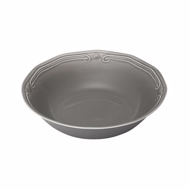 Estia Σαλατιέρα Athénée Πορσελάνινη Ανάγλυφη 23cm Γκρί 07-13714