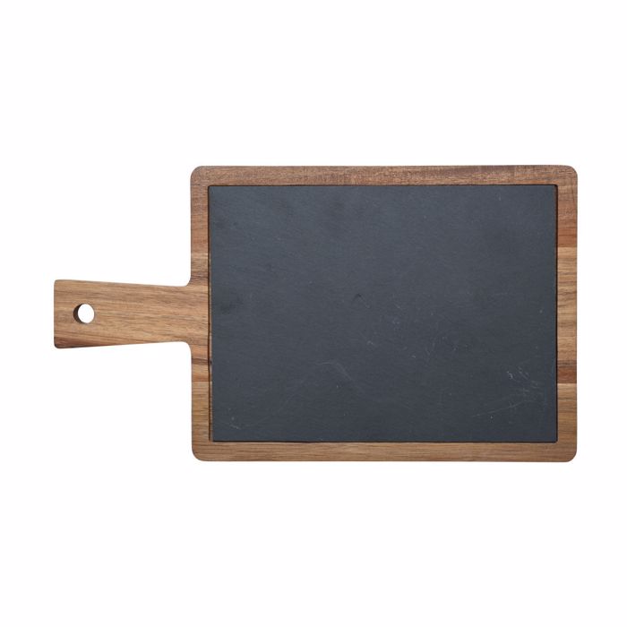 Estia Plato Serbirismatos Sxistolithou me Xulini Basi Akakia 28x17cm 07-24208