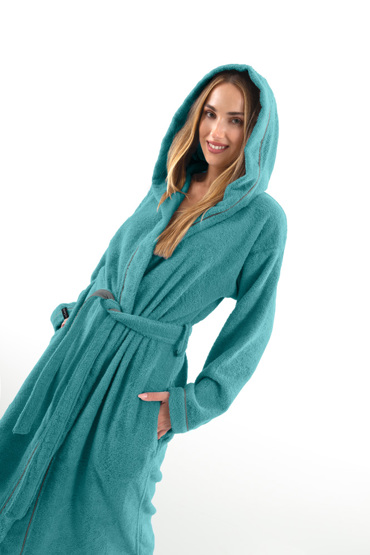 Guy Laroche Μπουρνούζι με κουκούλα CASUAL PETROL XLARGE