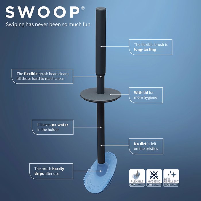 Tiger Tess Πιγκάλ με Εύκαμπτη Βούρτσα Swoop® Black / Anthracite 1329420746 Tiger Tess Piggal me Efkampti Bourtsa Swoop® Black / Anthracite 1329420746