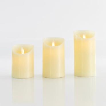 ESTHETI home Κερί Μπαταρίας με Κίνηση στη Φλόγα Ιβουάρ με Χρονοδιακόπτη Φ7.5x10cm 147-15073