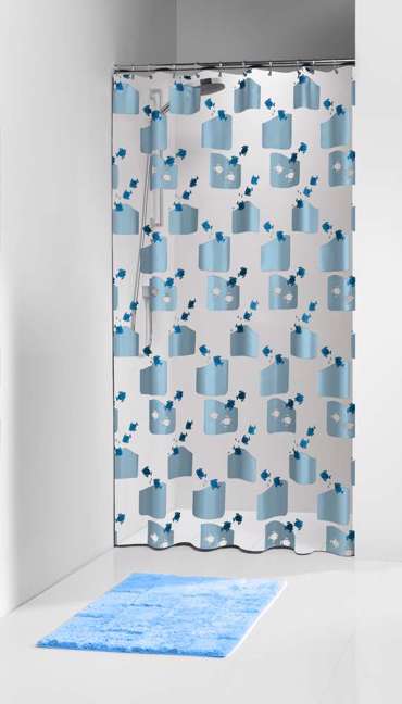 Sealskin Tropic 180x200 blue κουρτίνα μπάνιου πλαστική Elemental