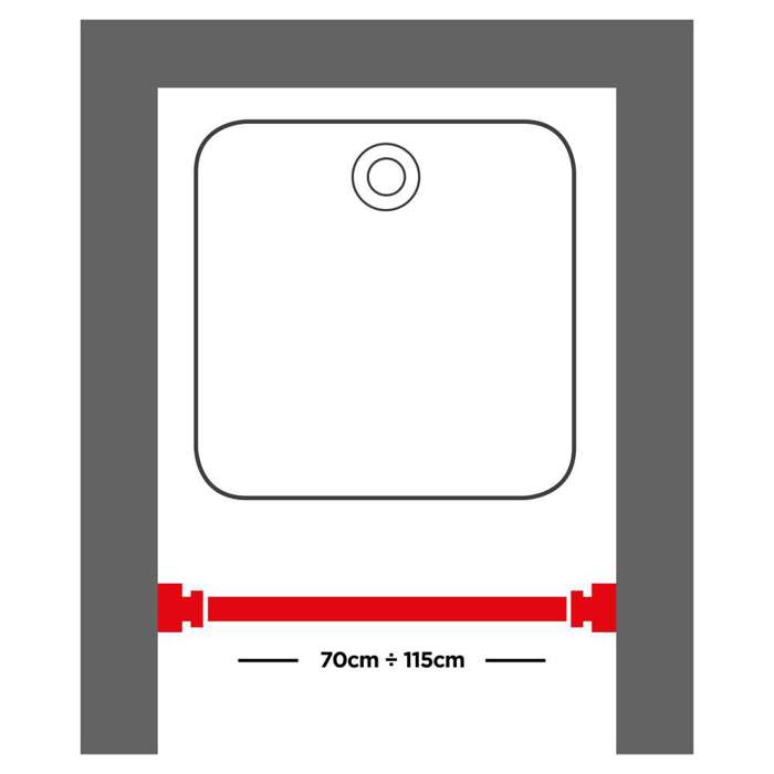 Sealskin 70-115 F20 mm chrome braxionas baniou ptussomenos