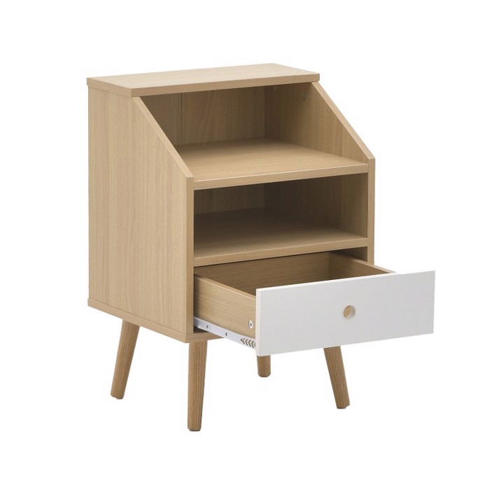 Inart Κομοδίνο Ξύλινο Natural Λευκό 40Χ35Χ60εκ 3-50-020-0018 Inart Komodino Xulino Natural Lefko 40X35X60ek 3-50-020-0018