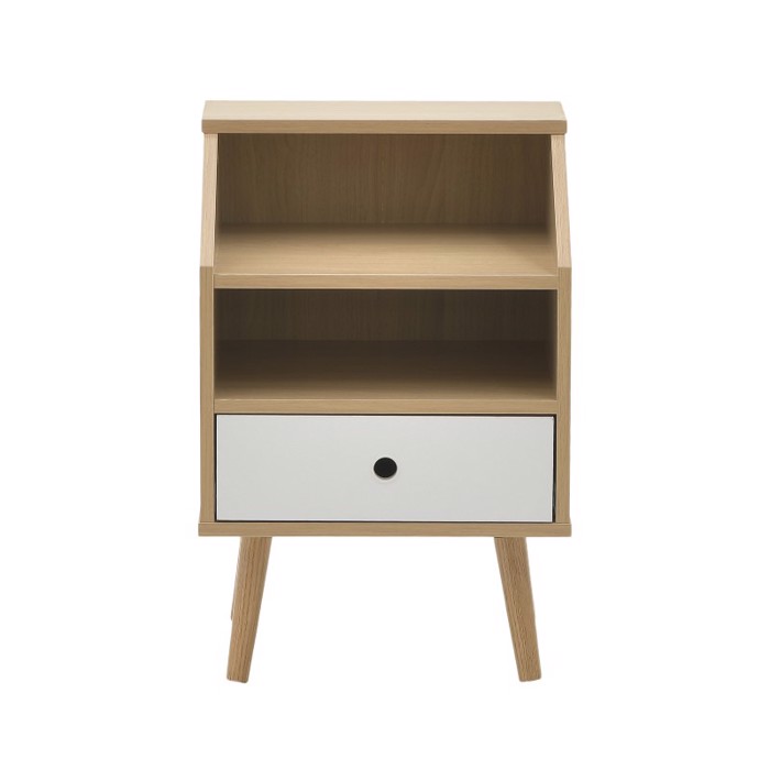 Inart Κομοδίνο Ξύλινο Natural Λευκό 40Χ35Χ60εκ 3-50-020-0018 Inart Komodino Xulino Natural Lefko 40X35X60ek 3-50-020-0018