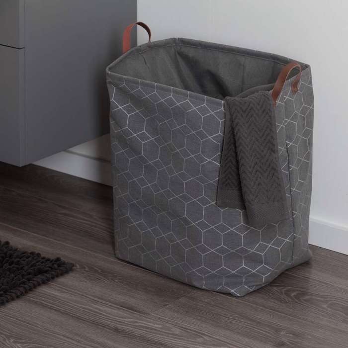 Sealskin Geometric 50x40 grey καλάθι απλύτων Sealskin Geometric 50x40 grey kalathi apluton