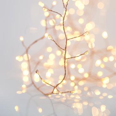 ESTHETI home Cluster 300 Mini LED Λαμπάκια με Μπρονζέ Χάλκινο Καλώδιο και Daylight Φως 600-11716