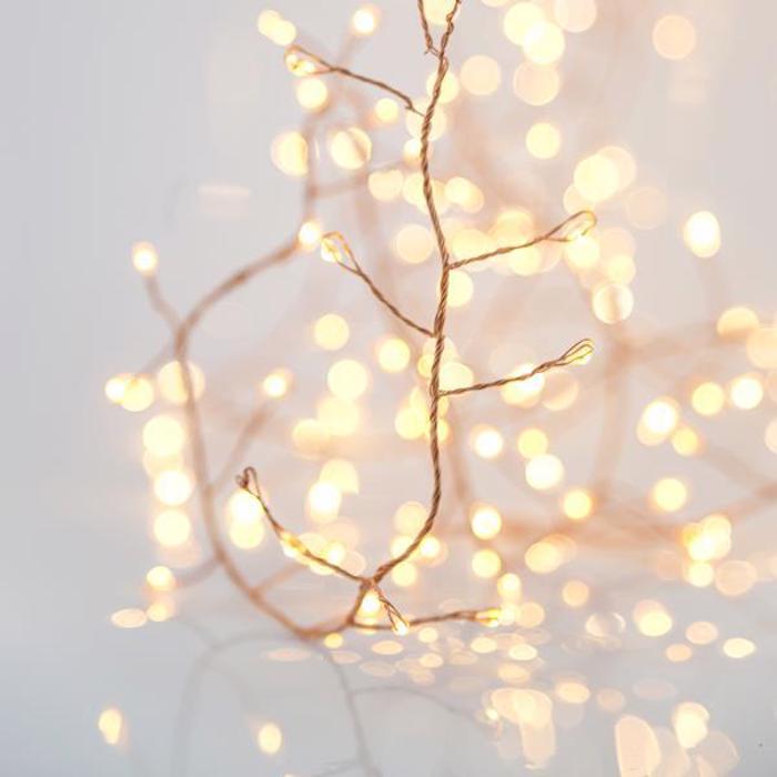 ESTHETI home Cluster 300 Mini LED Lampakia me Bronze Xalkino Kalodio kai Daylight Fos 600-11716