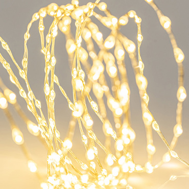 ESTHETI home 300 Mini LED Λαμπάκια με Τηλεχειριστήριο Ασημί Χαλκός Θερμό Λευκό 600-11725