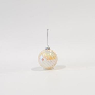 ESTHETI home Σετ των 4 Μπάλα Γυάλινη Λευκή Περλέ 8cm 600-45847