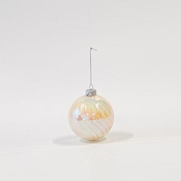 ESTHETI home Σετ των 4 Μπάλα Γυάλινη Λευκή Περλέ 10cm 600-45848