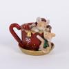 ESTHETI home Pontikakia Resin se Flitzanaki Kokkino 7.5x8.5x10cm 600-46274