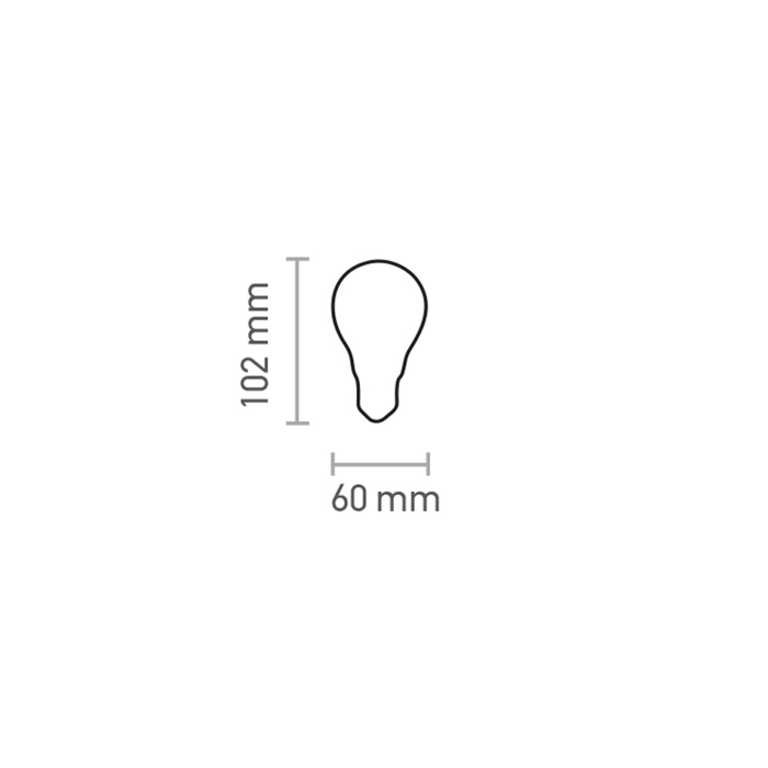 InLight Lamptiras E27 LED Filament A60 8W 650Lm 2200K Thermo lefko me meli kalumma 7.27.08.41.1