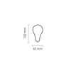 InLight Lamptiras E27 LED Filament A60 10W 1200Lm 4000K Fusiko Lefko Dimmable 7.27.10.18.2