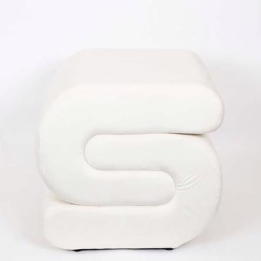 ESTHETI home Σκαμπό Βελούδινο Ιβουάρ 51x46x48cm 750-10026