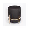 ESTHETI home Skampo Beloudino Mavro me Metallika Podia Xrusa F36x42cm 750-14021