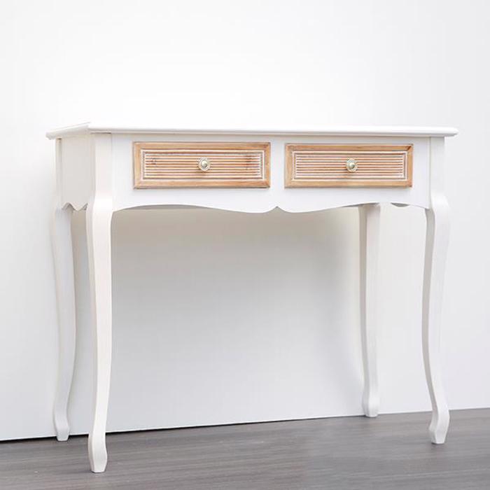 ESTHETI home Konsola Xulini Lefki me 2 Surtaria 90X40X78cm 750-25014