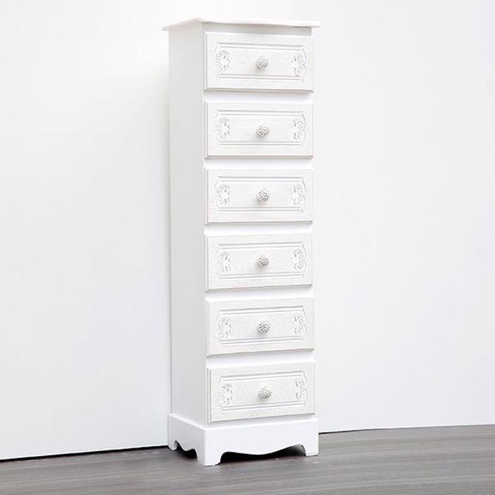 ESTHETI home Surtariera Xulini Lefki me 6 Surtaria me Sxedio 29x23x95cm 750-25030
