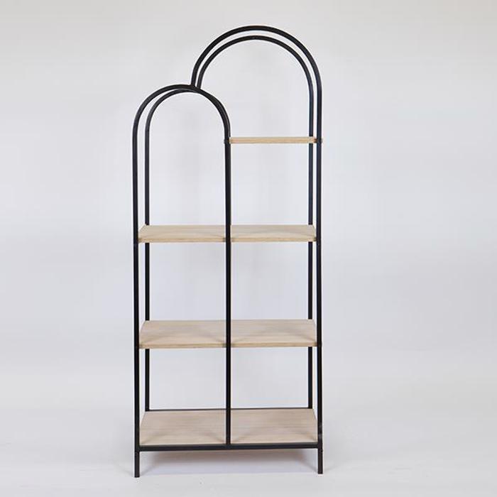 ESTHETI home Rafiera Metalliki Mavri me 4 Rafia 61x33.5x145cm 750-31518