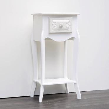 ESTHETI home Κομοδίνο Ξύλινο Λευκό με 1 Συρτάρι με Σχέδιο 34x28x71cm 750-35518