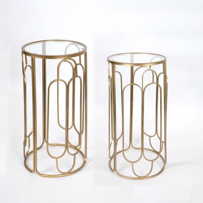 ESTHETI home Set ton 2 Trapezakia Boithitika Metallika Xrusa F36x70cm/F31x30cm 750-39531