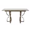 ESTHETI home Trapezi Metalliko Xruso/Lefko 140x40x80cm 750-39562