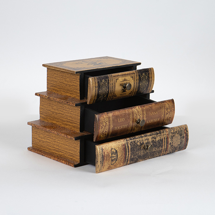 ESTHETI home Diakosmitika Koutia Xulina Kafe me 3 Surtaria 20x14x15cm 752-17025