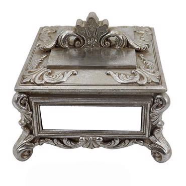 ESTHETI home Μπιζουτιέρα Resin Αντικέ Ασημί 13.5x13.5x10.3cm 752-17071