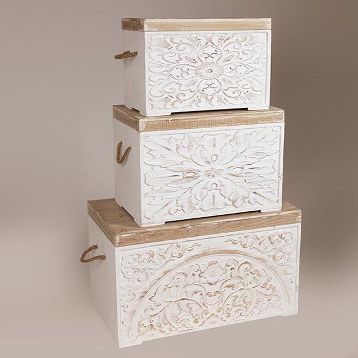 ESTHETI home Set ton 3 Baoula Xulina Lefka 69.5x40x41cm 752-17073