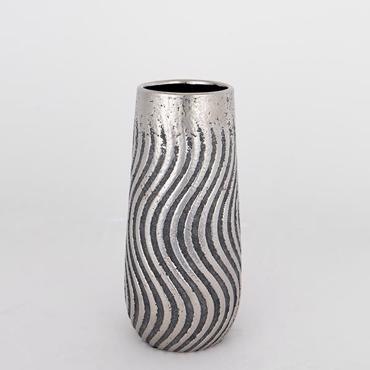 ESTHETI home Βάζο Κεραμικό Καφέ/Ασημί Φ13x27.5cm 752-20388