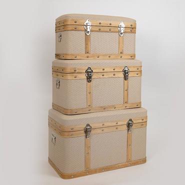 ESTHETI home Σετ των 3 Μπαούλα Μπεζ 63x40x35cm 752-28014