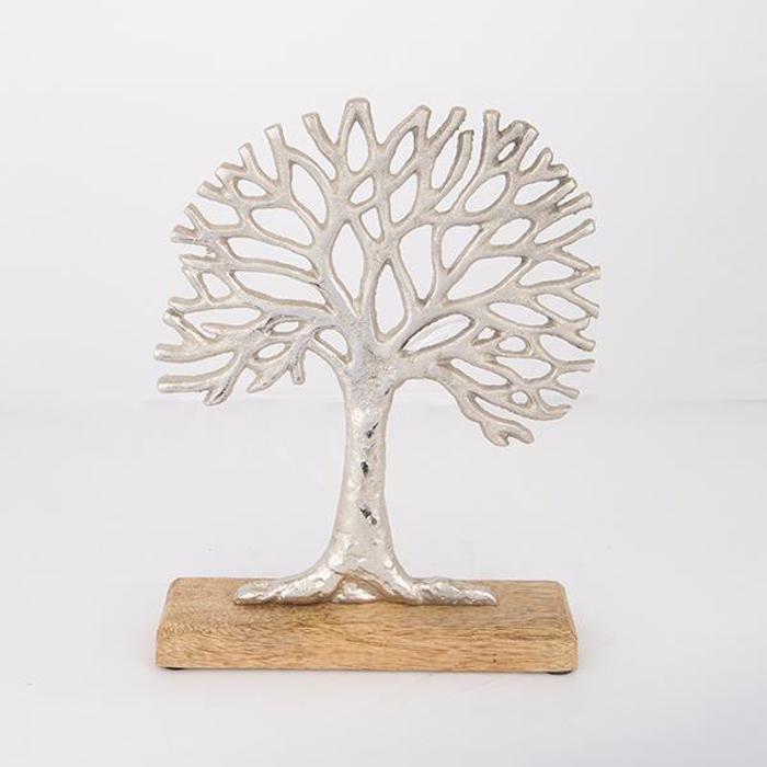 ESTHETI home Epitrapezio Diakosmitiko Dentro Xulino/Metalliko Fusiko/Asimi 21x5x28cm 752-28548