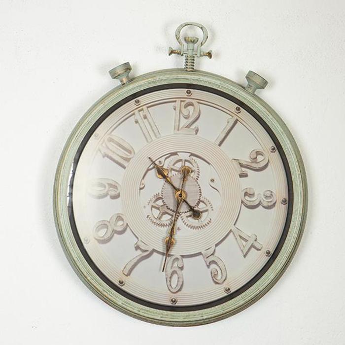 ESTHETI home Roloi Toixou Plastiko me Ganazia Antike Ekrou/Mpez 61x7.8x71.5cm 753-12013