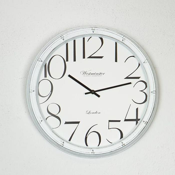 ESTHETI home Roloi Toixou Plastiko Lefko/Mavro F40x4.5cm 753-12025