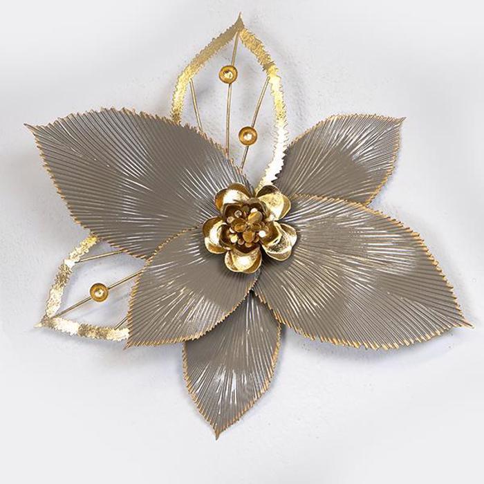 ESTHETI home Diakosmitiko Toixou Metalliko Xruso/Ggri 44.5x6.4x40.6cm 755-10026