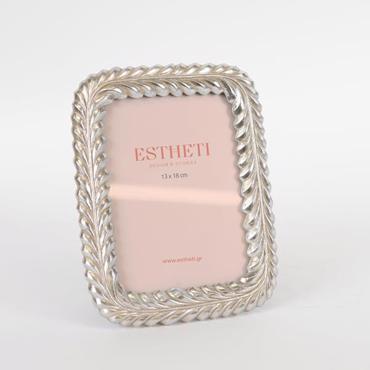 ESTHETI home Κορνίζα Resin Ασημί 13x18cm 756-12031