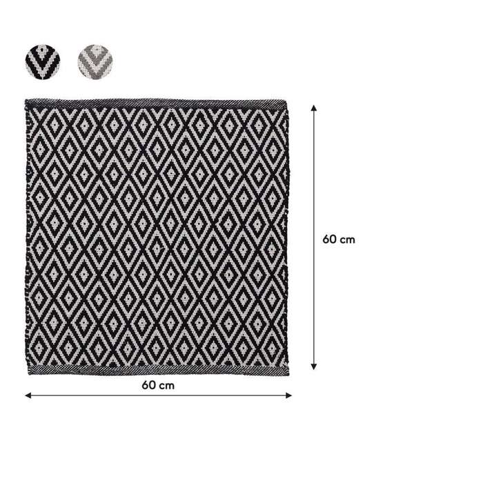 Sealskin Trellis 60x60 black πατάκι μπάνιου Sealskin Trellis 60x60 black pataki baniou