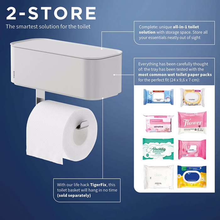 Tiger 2-Store Xartothiki Epitoixia me Apothikeftiko Xoro White 800379